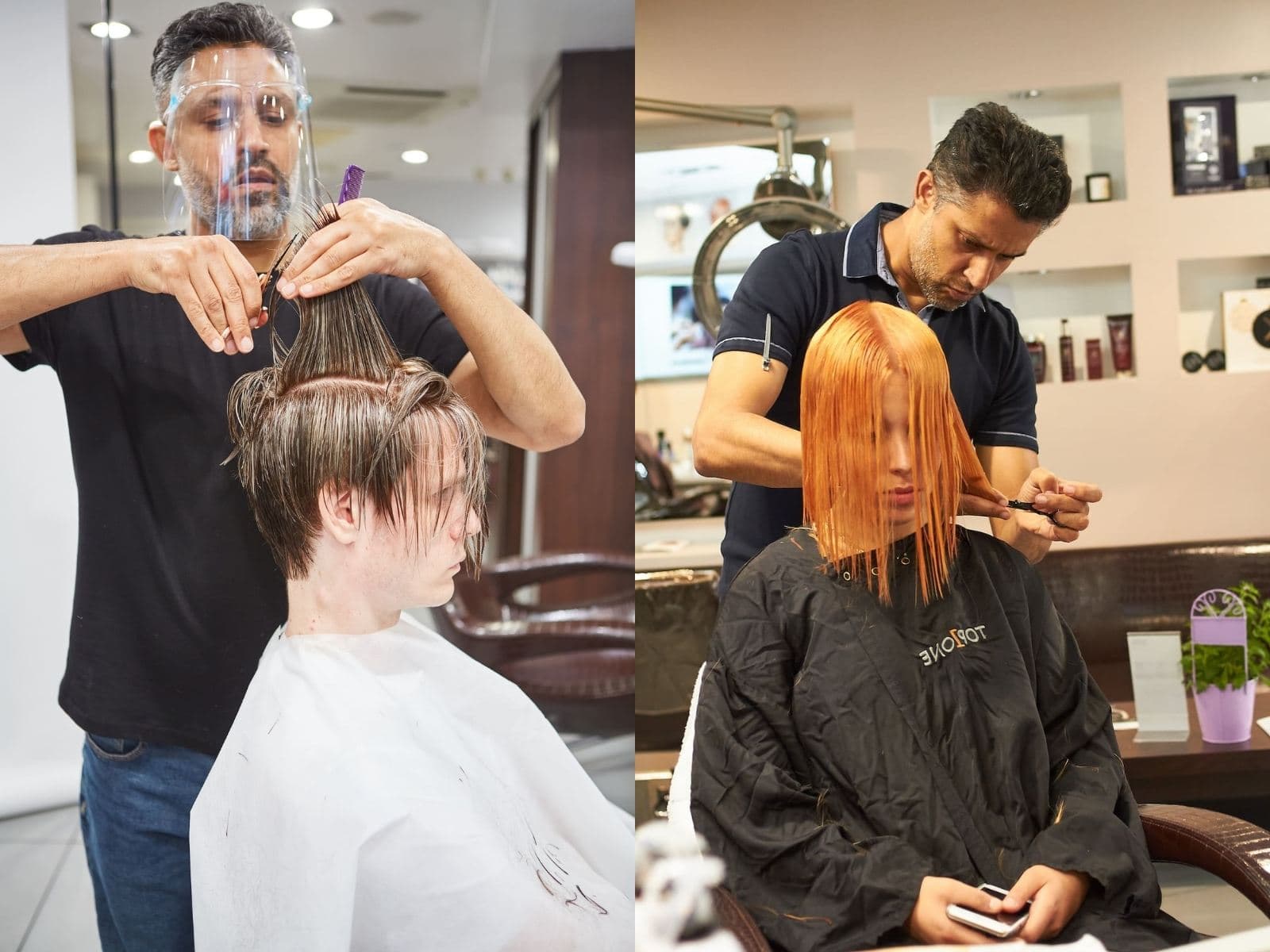 Stylish ladies and mens cut