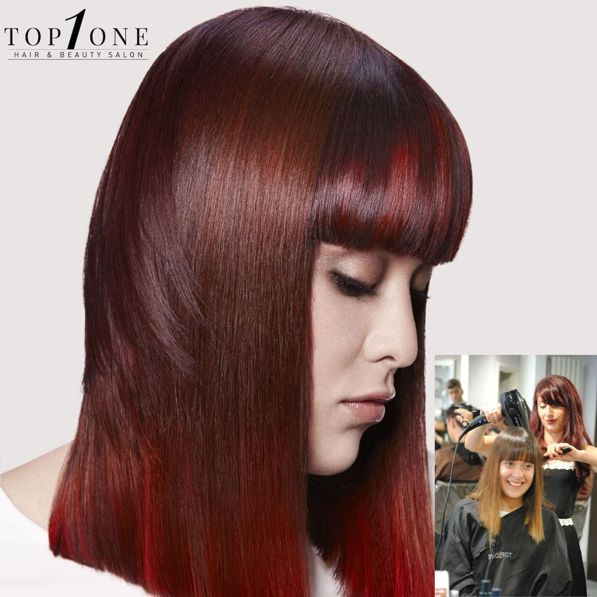 Deep red hair