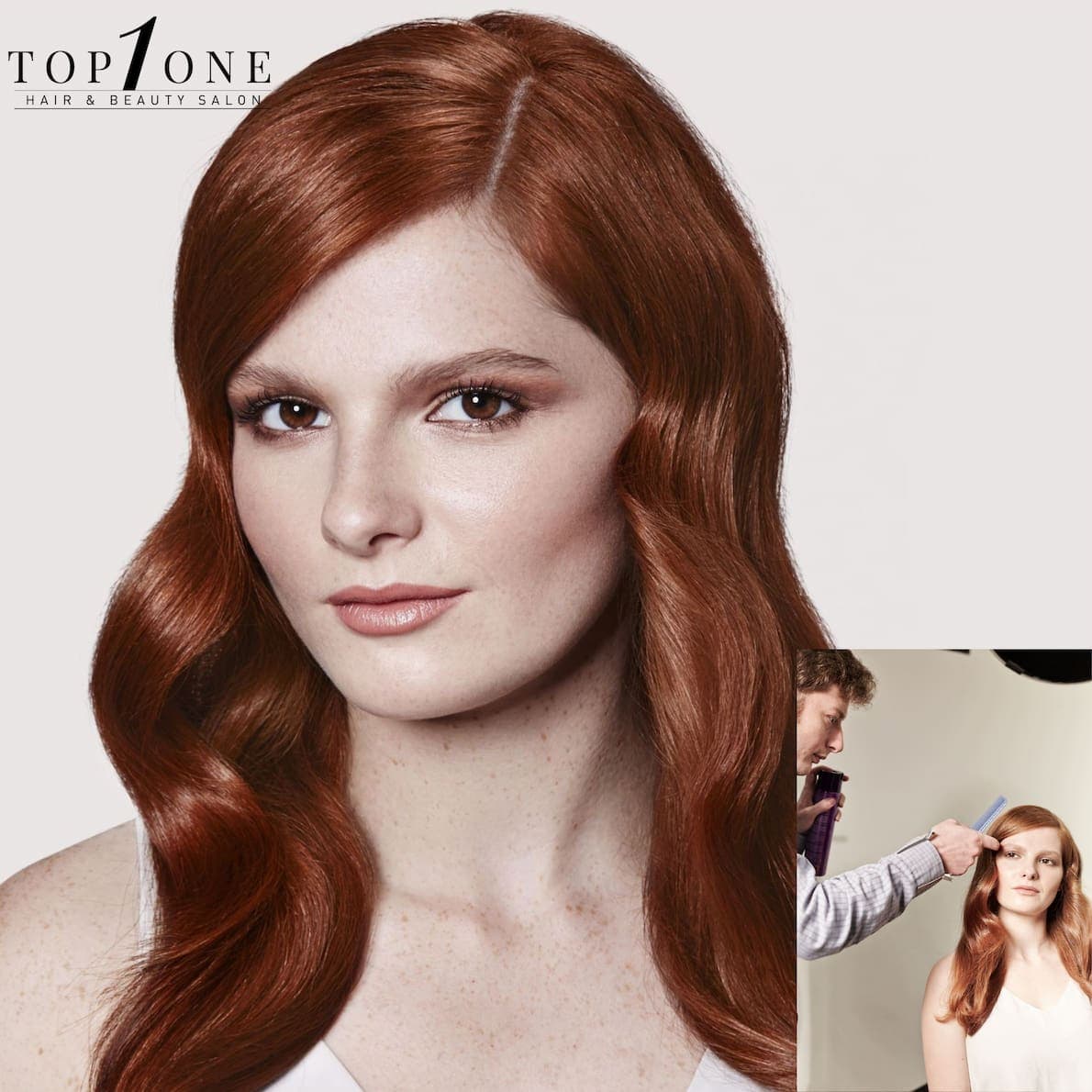 Red orange long hair