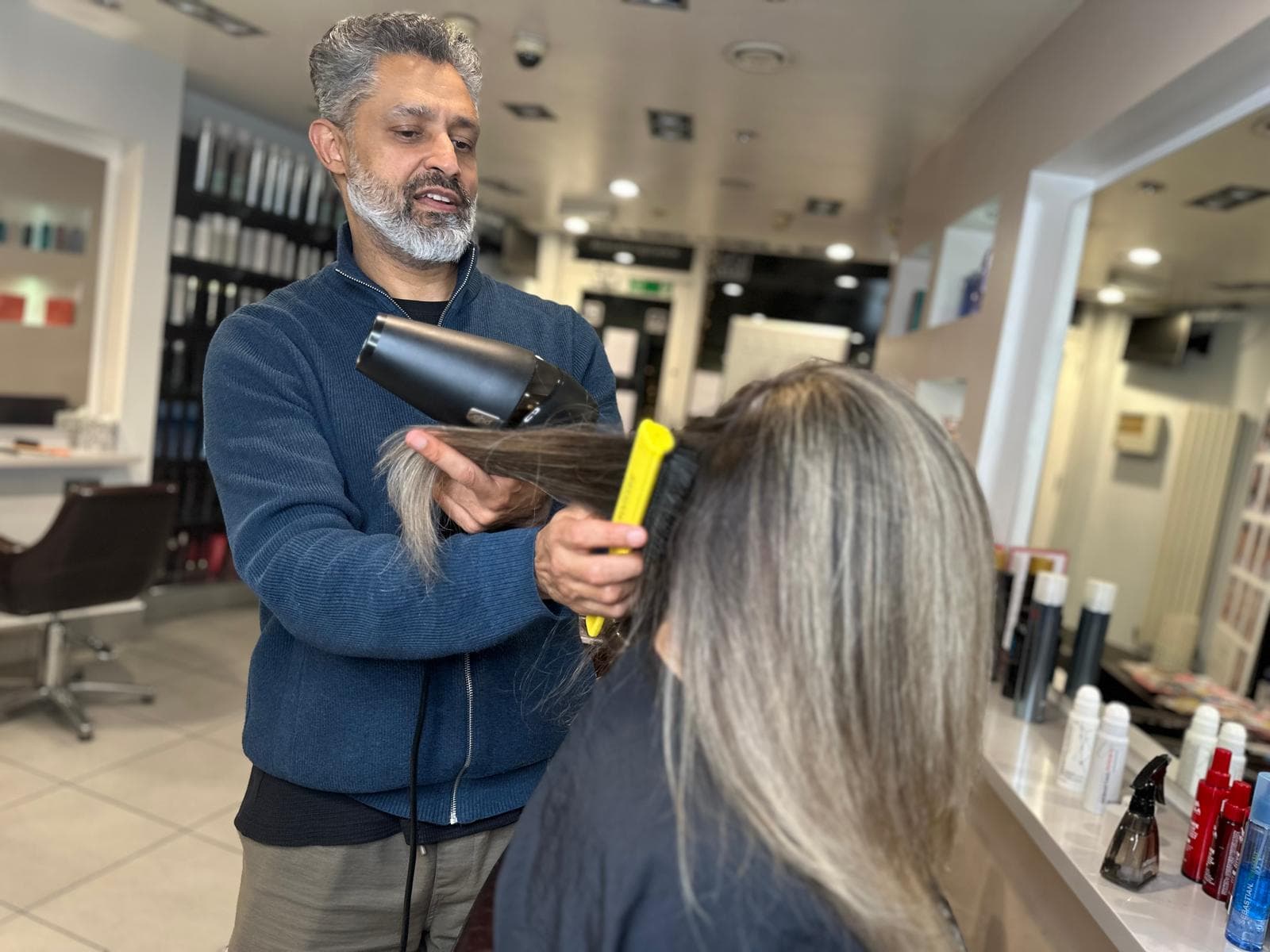 Natural dry & finish after colour