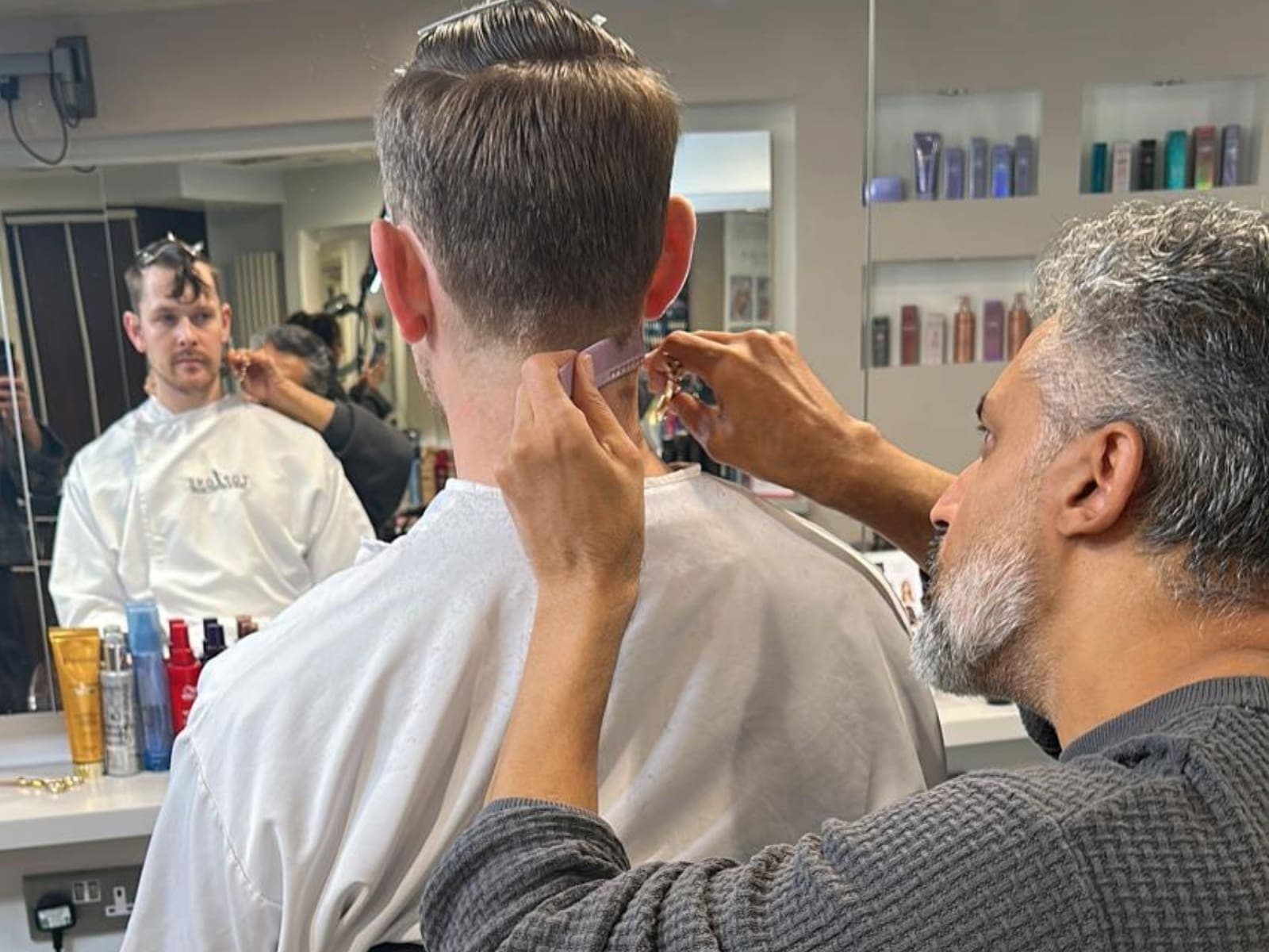 Mens haircut refinement and styling