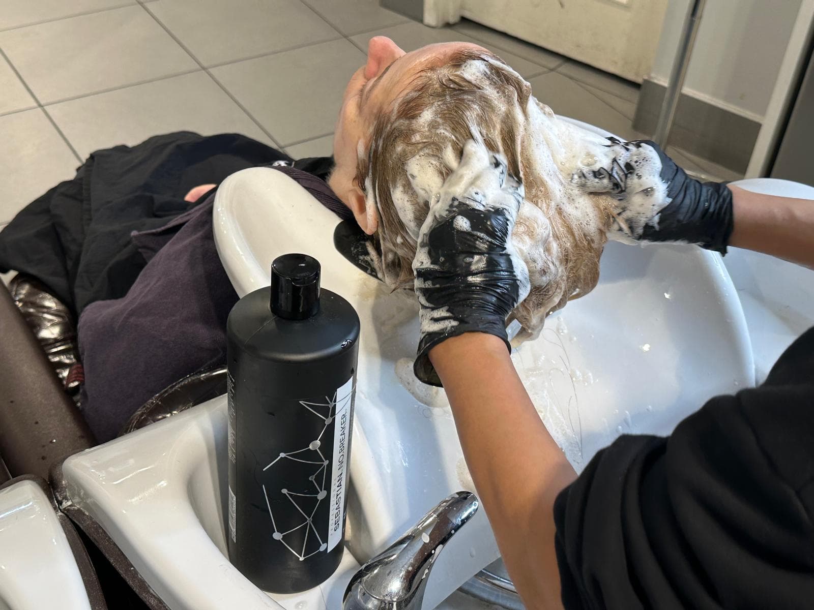 Hair washing before cut
